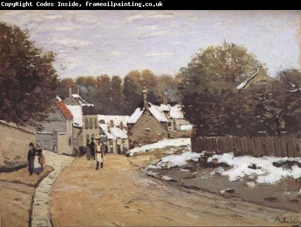 Alfred Sisley Early Snow at Louveciennes